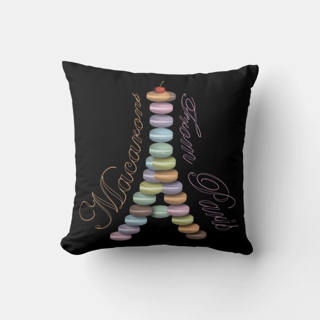 Macarons von Paris-Kissen Kissen (Vorderseite)