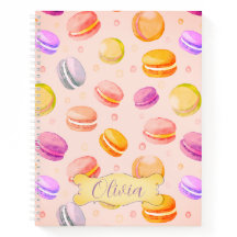 Macarons Watercolor Personalisiert-Notebook
