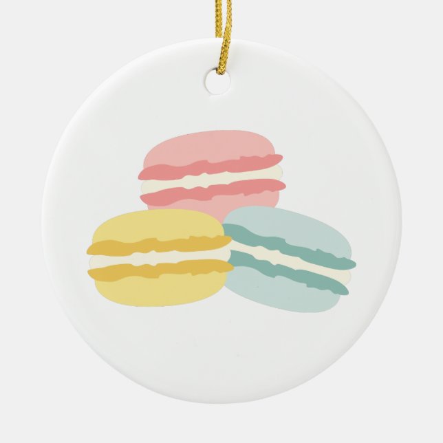 Macaroon Cookies Keramik Ornament (Vorne)