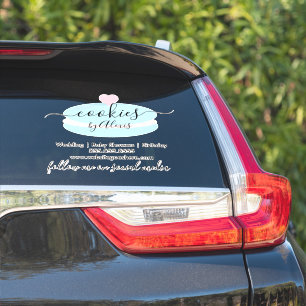 Macaroon Cookies Logo Bakery Business Car Sticker