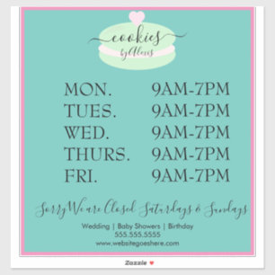 Macaroon Cookies Logo Bakery Business-Zeichen Aufkleber