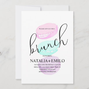 Macaroon-Keks-Bundle Pastell Brautparty Brunch Einladung