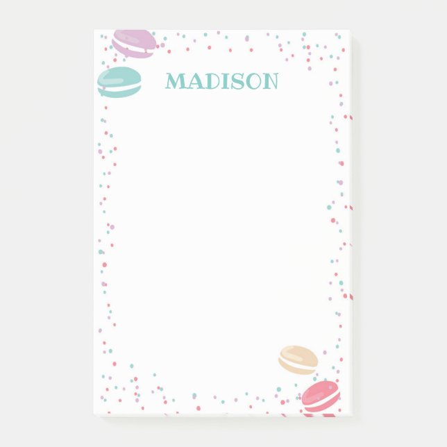 Macaroon Pastry Post it Notes Post-it Klebezettel (Vorderseite)