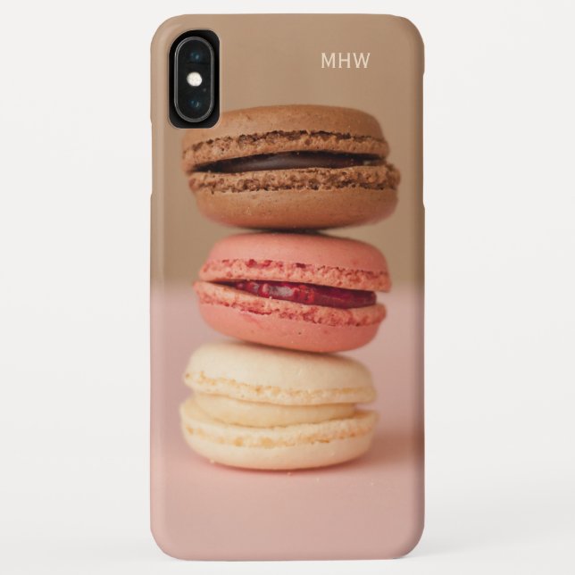 Macaroons-benutzerdefinierte Monogramm-Hüllen Case-Mate iPhone Hülle (Rückseite)
