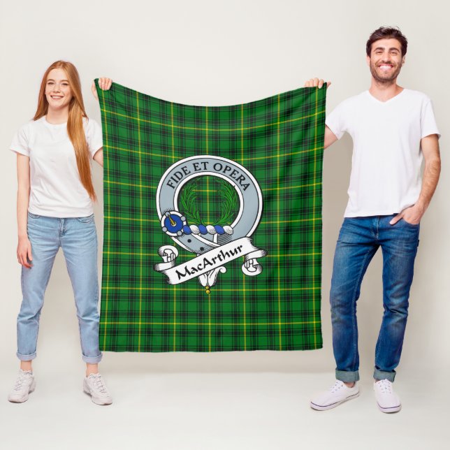 MacArthur Clan Abzeichen Tartan Kariert Fleecedecke (Beispiel)