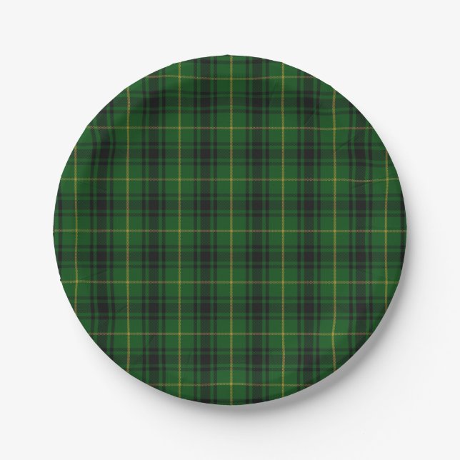 MacArthur Clan Tartan Karierte Papierplatte Pappteller (Vorderseite)