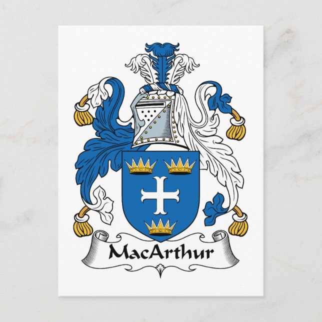 MacArthur-Familienwappen Postkarte (Vorderseite)