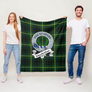 MacArthur Modernes Clan Abzeichen Tartan Kariert Fleecedecke
