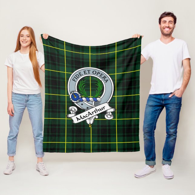 MacArthur Modernes Clan Abzeichen Tartan Kariert Fleecedecke (Beispiel)