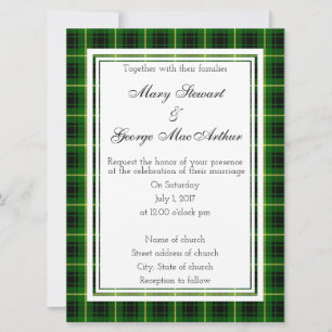 MacArthur Scottish Wedding Einladung