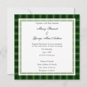MacArthur Scottish Wedding Square Einladung