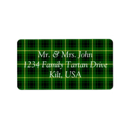MacArthur Tartan Label Adressaufkleber