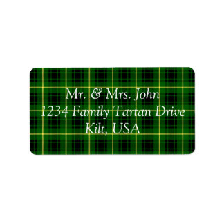 MacArthur Tartan Label Adressaufkleber