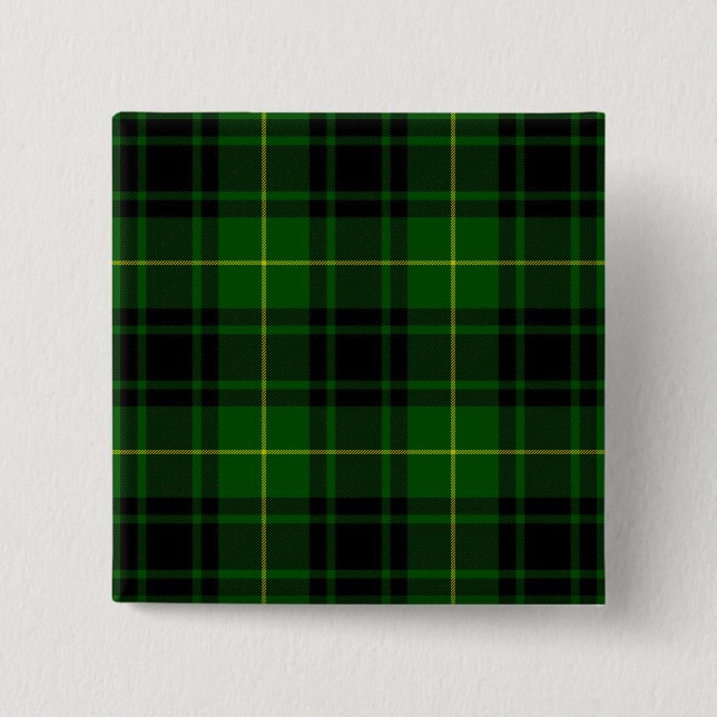 MacArthur Tartgrün kariert Button (Vorderseite)