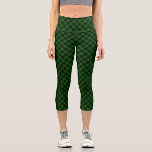 MacArthur Tartgrün kariert Capri Leggings