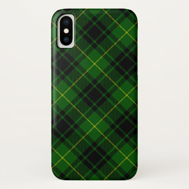 MacArthur Tartgrün kariert Case-Mate iPhone Hülle (Rückseite)