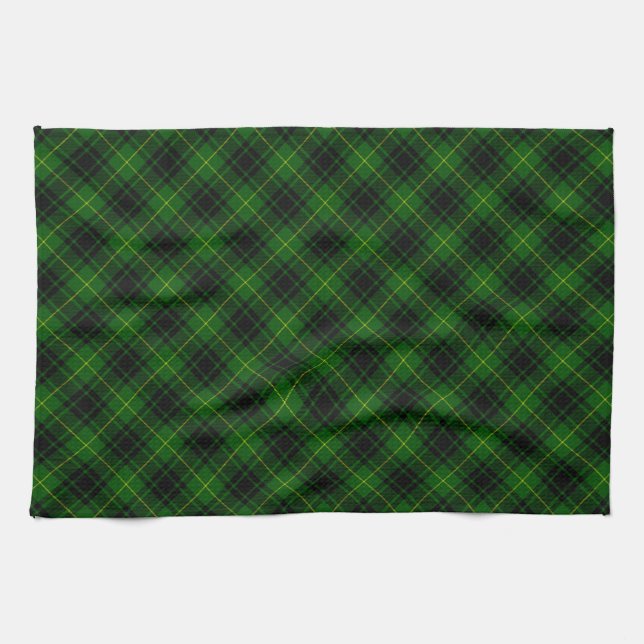 MacArthur Tartgrün kariert Handtuch (Horizontal)