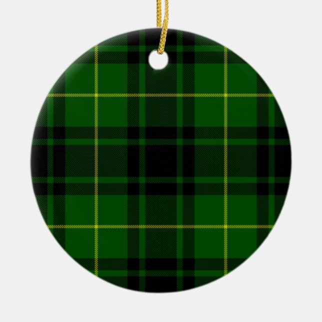 MacArthur Tartgrün kariert Keramikornament (Vorne)