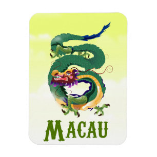 Macau China Vintage Reiseposter Postkarte Magnet