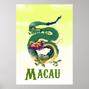 Macau China Vintages Reiseplakat Poster