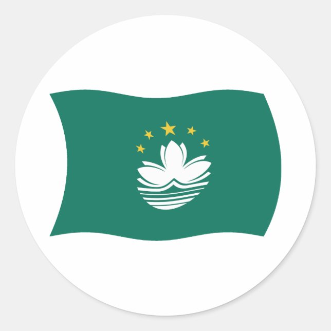 Macau-Flag-Aufkleber Runder Aufkleber (Vorderseite)