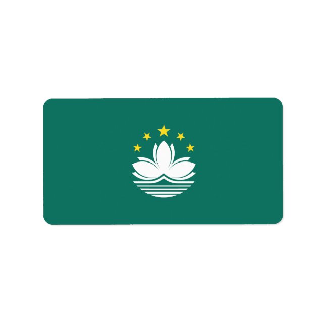 Macau-Flagge Adressaufkleber (Vorne)