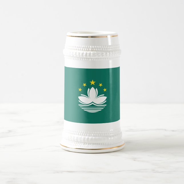 Macau-Flagge Bierglas (Mittel)