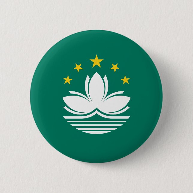 Macau-Flagge Button (Vorderseite)