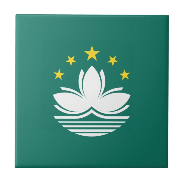 Macau-Flagge Fliese (Vorderseite)