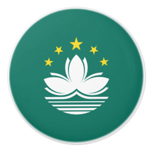 Macau-Flagge Keramikknauf