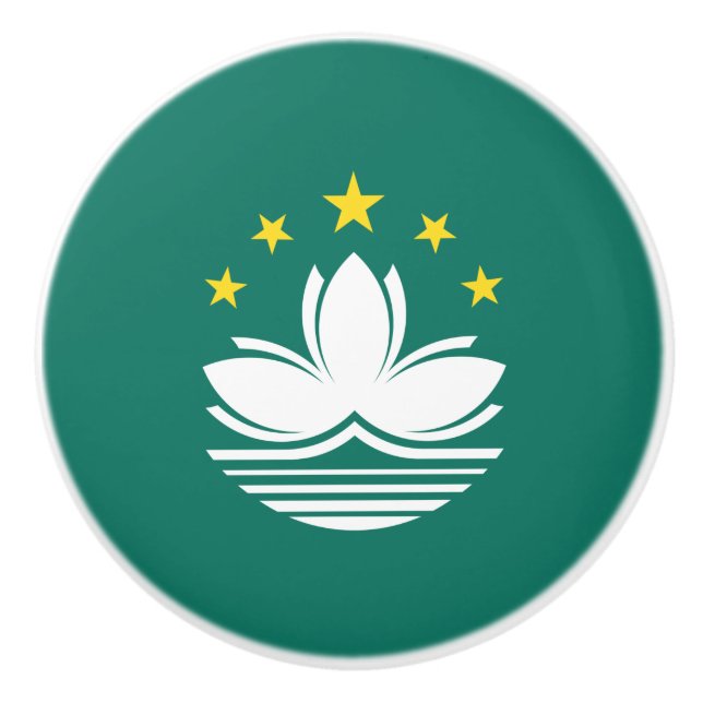Macau-Flagge Keramikknauf (Vorderseite)