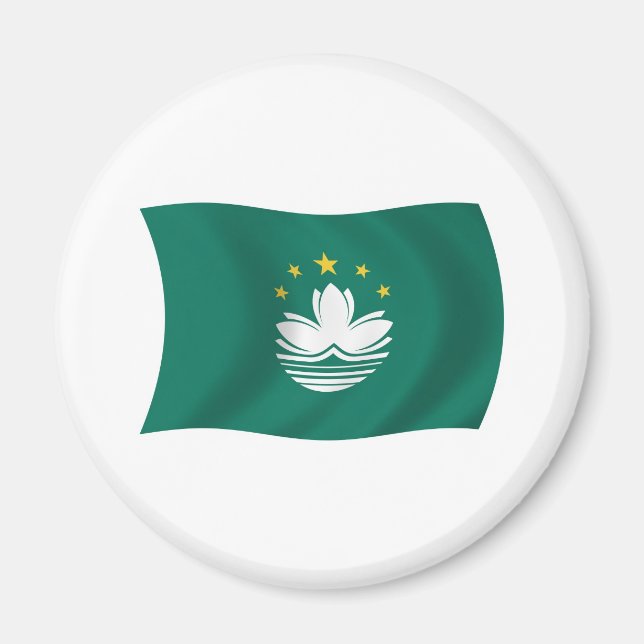 Macau-Flagge-Magnet Magnet (Vorne)