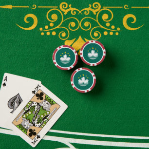 Macau-Flagge Pokerchips