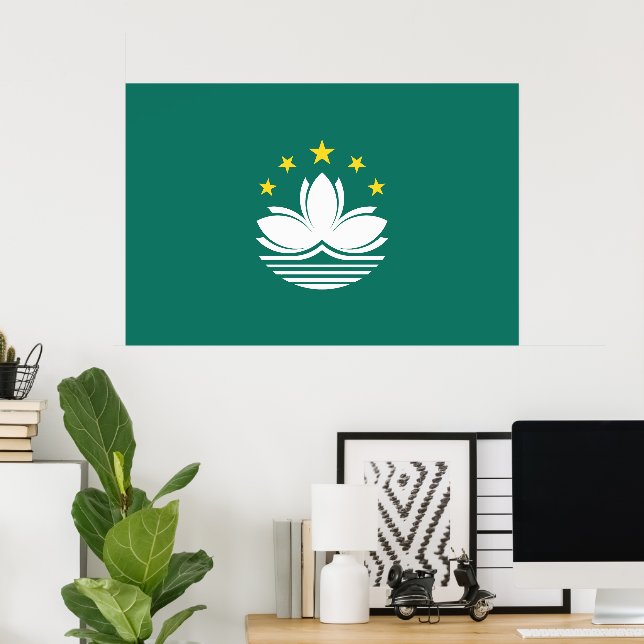 Macau-Flagge Poster (Heimbüro)