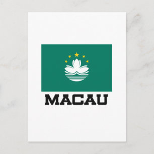 Macau-Flagge Postkarte