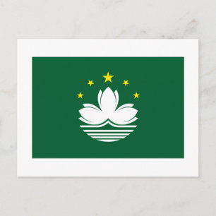 Macau-Flagge Postkarte