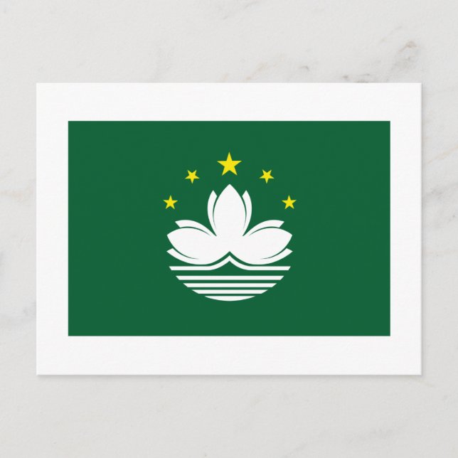 Macau-Flagge Postkarte (Vorderseite)