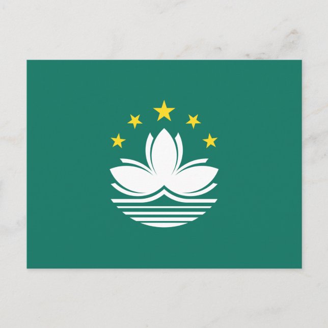 Macau-Flagge Postkarte (Vorderseite)