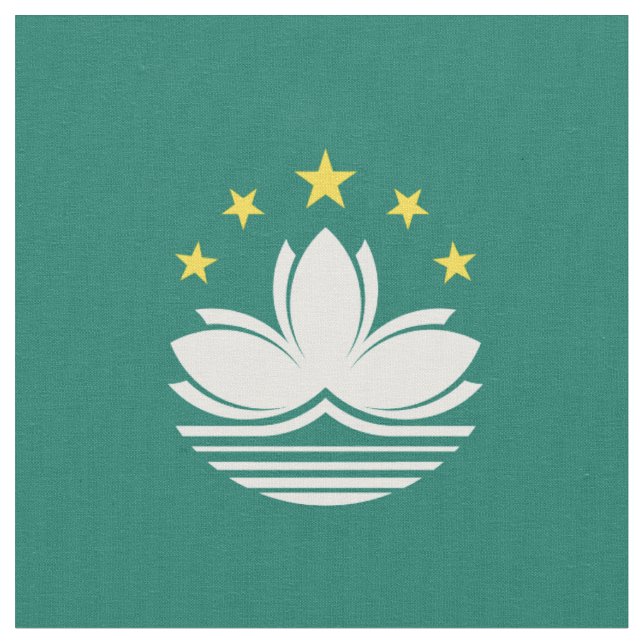 Macau-Flagge Stoff (Nahaufnahme)