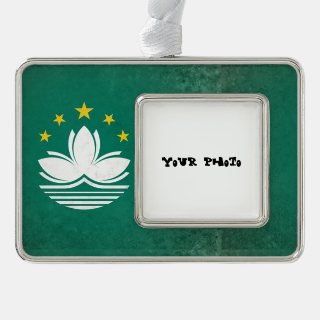 Macau Rahmen-Ornament Silber (Vorderseite)