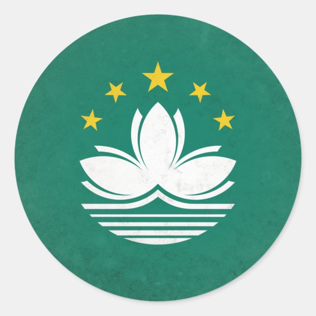 Macau Runder Aufkleber (Vorderseite)