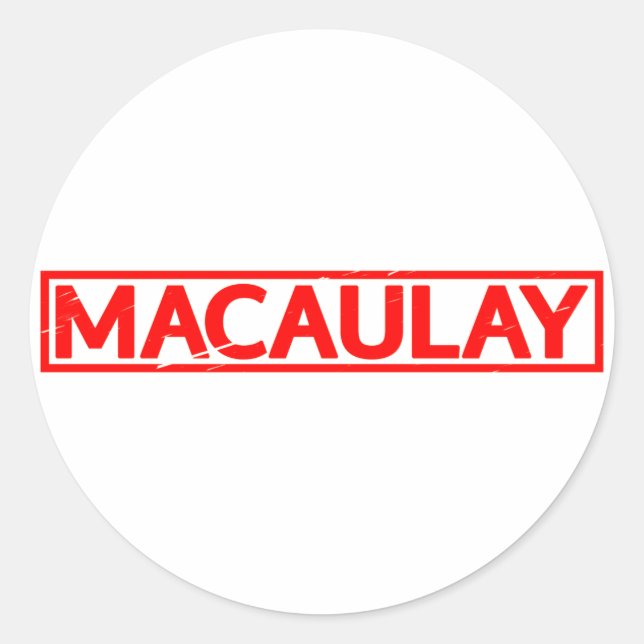 Macaulay-Briefmarke Runder Aufkleber (Vorderseite)