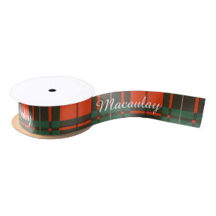 Macaulay Clan karierter schottischer Tartan Satinband