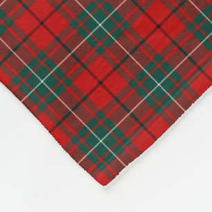 MacAulay Clanroter und grüner Tartan Fleecedecke
