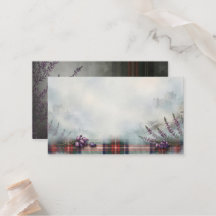 MacAulay Tartan Heather Hochzeitsplatzkarte
