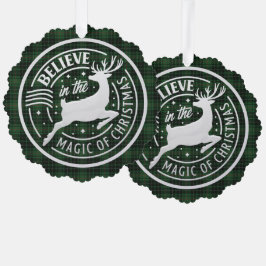 MacAuley Jagd Ancient Scottish Tartan Weihnachten Ornament Karte