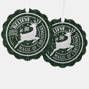 MacAuley Jagd Ancient Scottish Tartan Weihnachten Ornament Karte