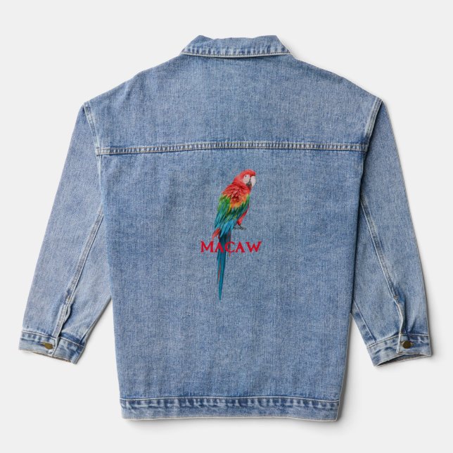 Macaw Design Denim Jacket Jeansjacke (Rückseite)