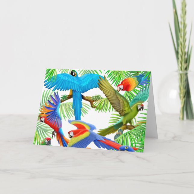 Macaw-Dschungel-Gruß-Karte Karte (Vorderseite)