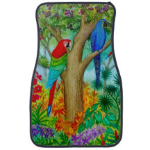 Macaw-Papageien-Dschungel-Auto-Boden-Matten